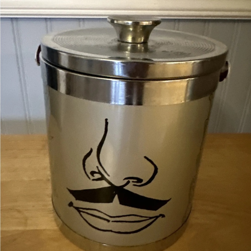 Rare silver lid‎ Peter Max Ice Bucket 1970's as is